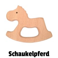 Beißanhänger Holz Schaukelpferd